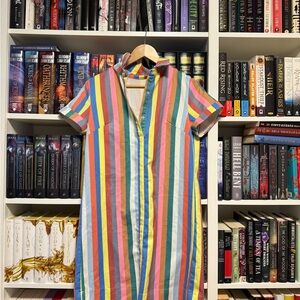 Colorful Striped Midi Dress